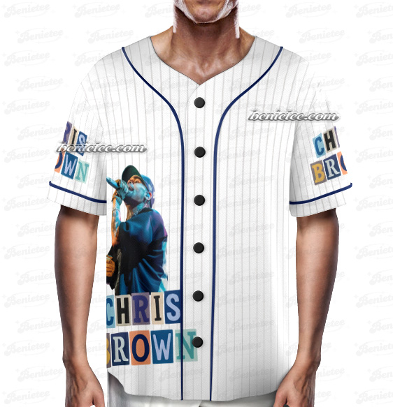 Chris Brown Pop Art Baseball Jersey, Breezy XX World Tour Jersey - Image 2
