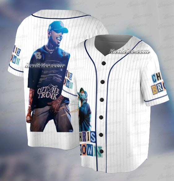 Chris Brown Pop Art Baseball Jersey, Breezy XX World Tour Jersey