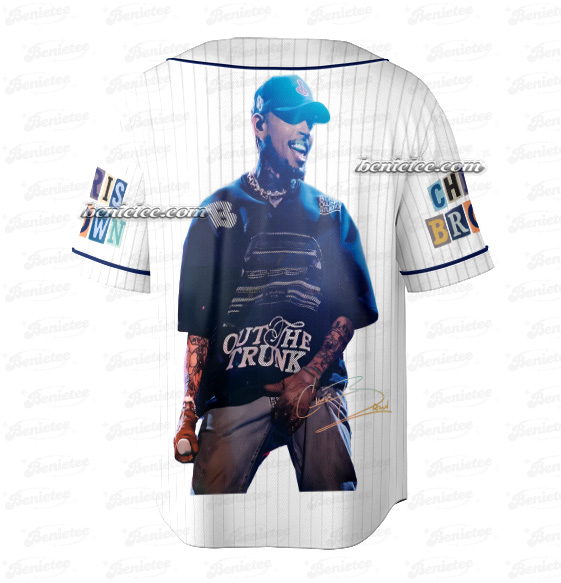 Chris Brown Pop Art Baseball Jersey, Breezy XX World Tour Jersey - Image 4