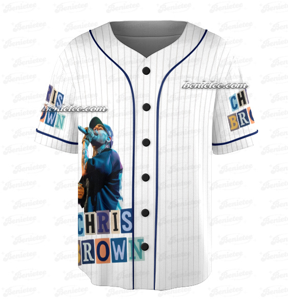 Chris Brown Pop Art Baseball Jersey, Breezy XX World Tour Jersey - Image 5
