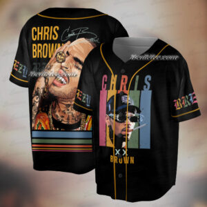 Chris Brown Breezy Bowl Vintage Baseball Jersey, Look Oversized Boxy Hip Hop Big Face Jersey