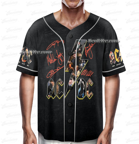 ACDC PWR Tour 2025 Baseball Jersey, 52 Anniversary Rock Shirt, ACDC Sin City PWR UP Tour 2025 Jersey - Image 2