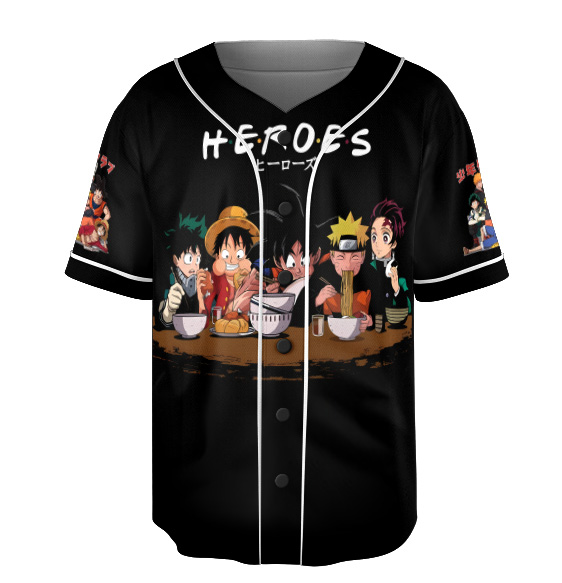 Heroos Baseball Jersey ,4th of july Jersey, Anime Jersey - Image 2