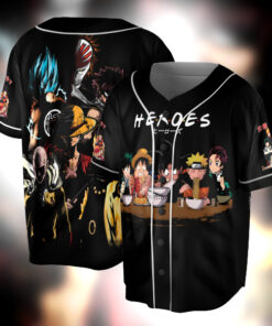 Heroos Baseball Jersey ,4th of july Jersey, Anime Jersey