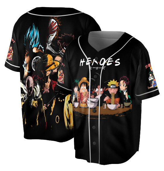Heroos Baseball Jersey ,4th of july Jersey, Anime Jersey - Image 5