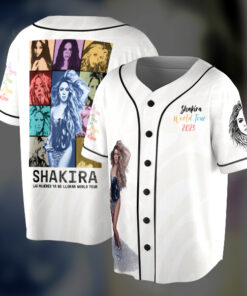 Las Mujeres Ya No Lloran World Tour Baseball Jersey, Shakira 2025 Concert Jersey