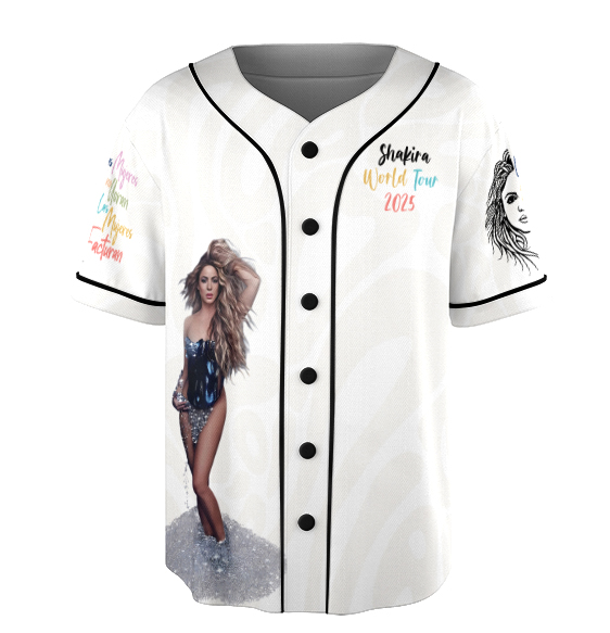 Las Mujeres Ya No Lloran World Tour Baseball Jersey, Shakira 2025 Concert Jersey - Image 6