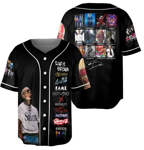 Chris Brown Breezy Bowl Baseball Jersey - Image 4