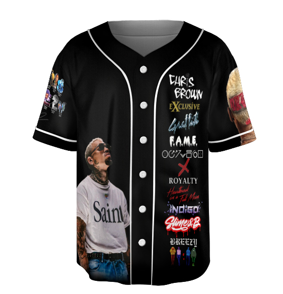Chris Brown Breezy Bowl Baseball Jersey - Image 7