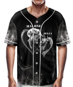 Alternative view of Post Malone Jelly Roll BAseball Jersey, Jelly Roll Concert Jersey, Post Merch