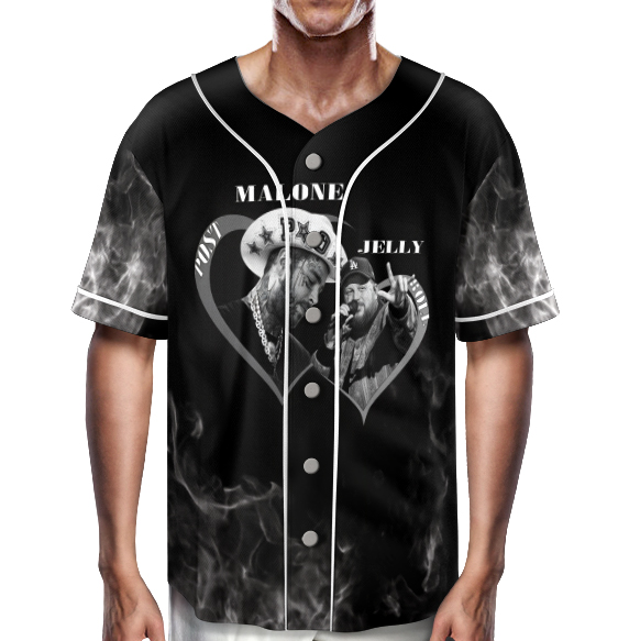 Post Malone Jelly Roll BAseball Jersey, Jelly Roll Concert Jersey, Post Merch - Image 2
