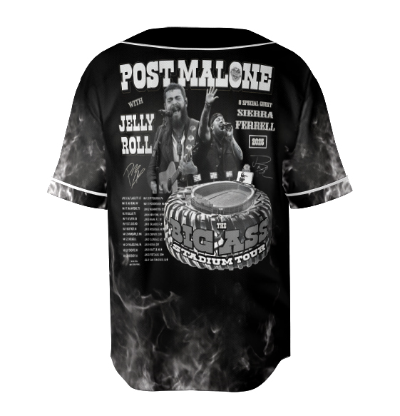 Post Malone Jelly Roll BAseball Jersey, Jelly Roll Concert Jersey, Post Merch - Image 4
