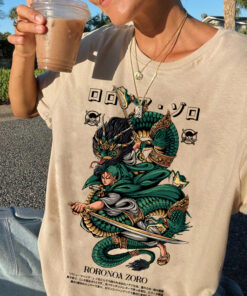 One Piece Zoro Shirt, One Piece Anime Unisex Oversize T-shirt Apparel, Dark Fantasy Merch