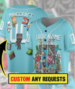 Minecraft Movie Jersey, Custom name Gift For Videogames Fans