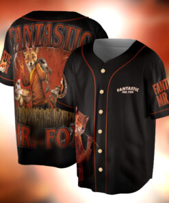 Retro Fantastic Mr. Fox Baseball Jersey, Fantastic Mr. Fox Retro Jersey