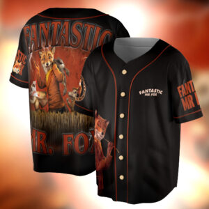 Retro Fantastic Mr. Fox Baseball Jersey, Fantastic Mr. Fox Retro Jersey