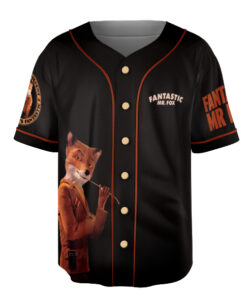 Alternative view of Retro Fantastic Mr. Fox Baseball Jersey, Fantastic Mr. Fox Retro Jersey