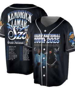 Alternative view of Kendrick Lamar & SZA Tour Baseball Jersey, SZA Album Cover Jersey, Hip Hop Music Merch, Concert Tour Jersey, SZA Album Cover