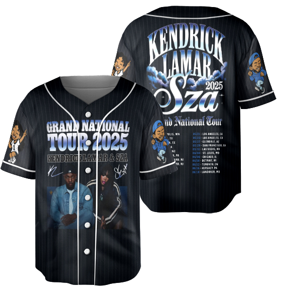 Kendrick Lamar & SZA Tour Baseball Jersey, SZA Album Cover Jersey, Hip Hop Music Merch, Concert Tour Jersey, SZA Album Cover - Image 3
