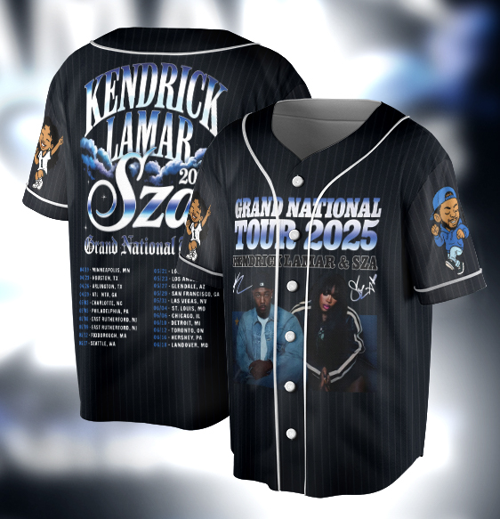 Kendrick Lamar & SZA Tour Baseball Jersey, SZA Album Cover Jersey, Hip Hop Music Merch, Concert Tour Jersey, SZA Album Cover
