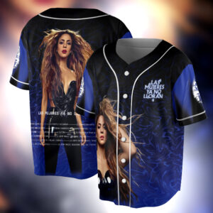 Shakira Las Mujeres Ya No Lloran World Tour 2025 jersey, Las Mujeres Facturan Jersey, Shakira New Song Jersey