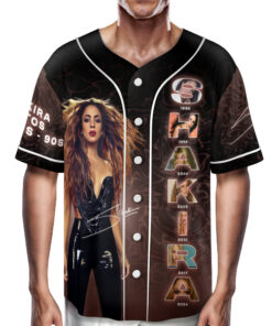 Alternative view of Vintage Shakira 2025 Baseball Jersey, Las Mujeres Ya No Lloran Tour, Shakira Music Gift For Fan