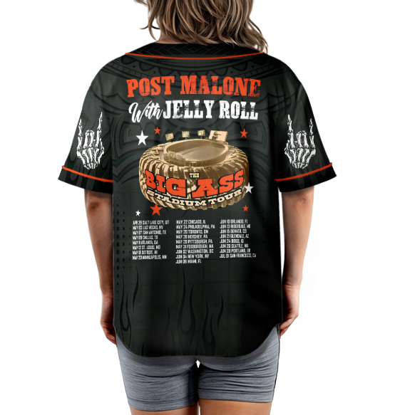 Malone Rap Music 2025 Baseball Jersey, Posty Rapper Jersey - Image 2