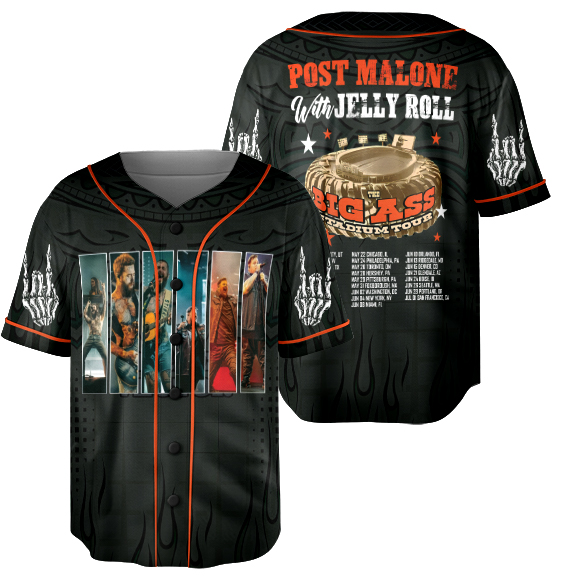 Malone Rap Music 2025 Baseball Jersey, Posty Rapper Jersey - Image 3