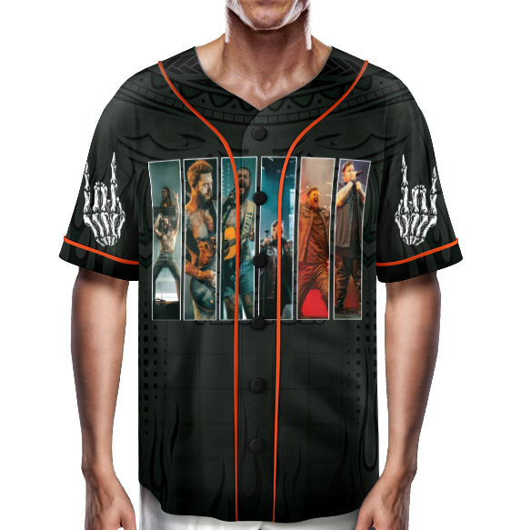 Malone Rap Music 2025 Baseball Jersey, Posty Rapper Jersey - Image 4