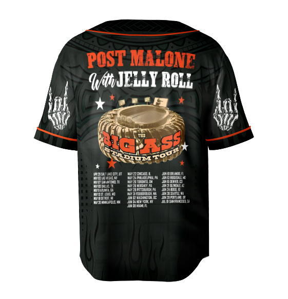 Malone Rap Music 2025 Baseball Jersey, Posty Rapper Jersey - Image 6