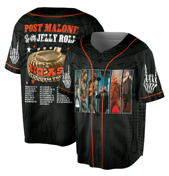 Malone Rap Music 2025 Baseball Jersey, Posty Rapper Jersey - Image 7