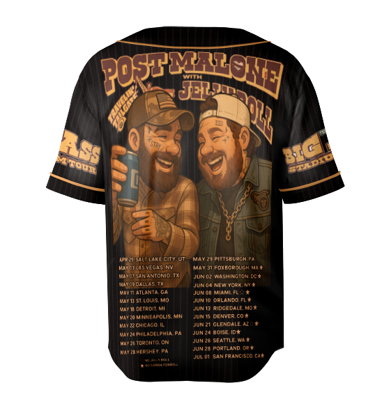 Jelly Roll Posty Concert Baseball Jersey, Youth/ Toddler Jersey, Jelly Roll Posty Jersey - Image 6