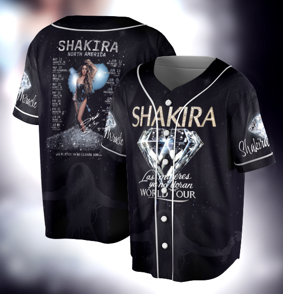 Shakira Las Mujeres Ya No Lloran World Tour 2025 Jersey, Shakira 2025 Concert Jersey, Shakira World Tour Merch