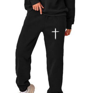 Alternative view of Jesus The Way The Truth The Life Sweatpant, Writing on Sweatpants