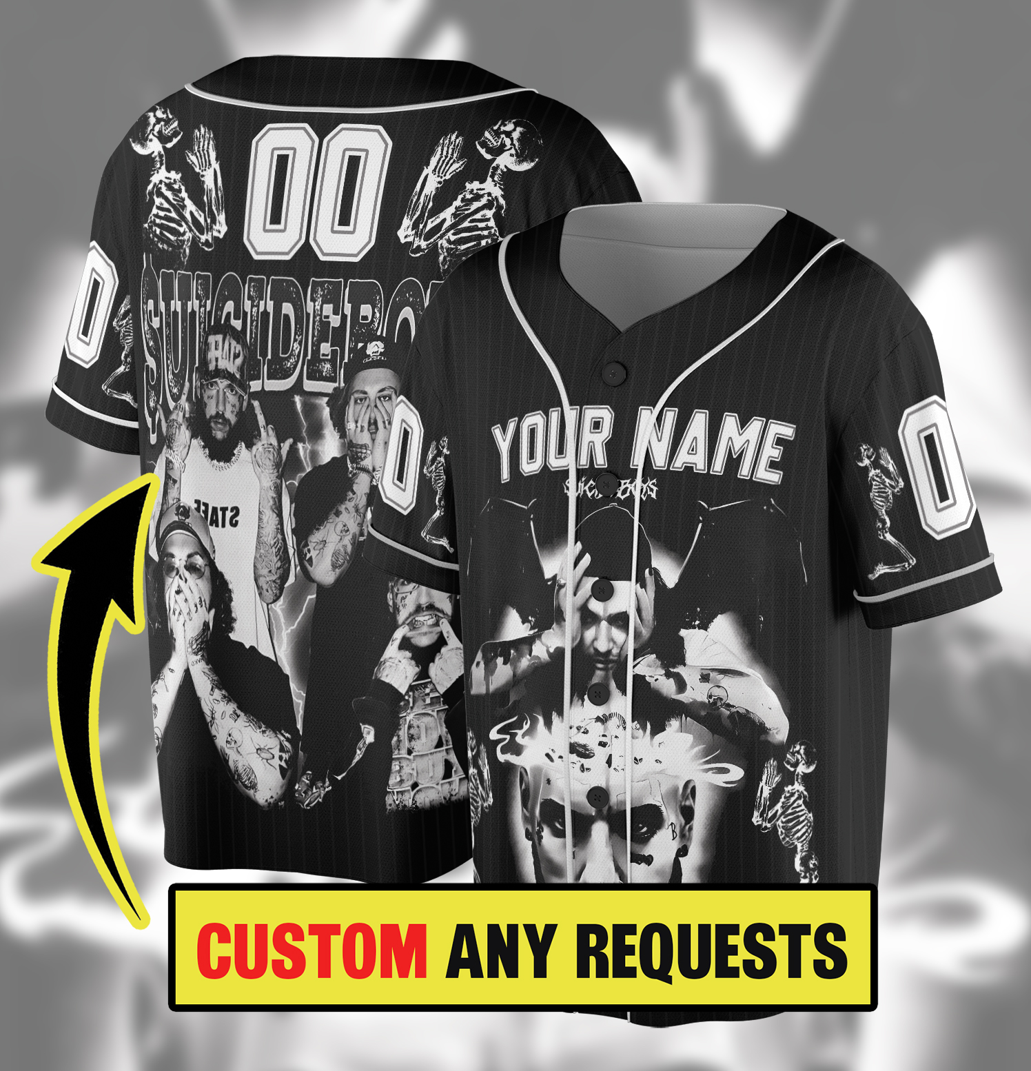 Vintage Suicideboys Jersey, Custom Vintage Name Jersey