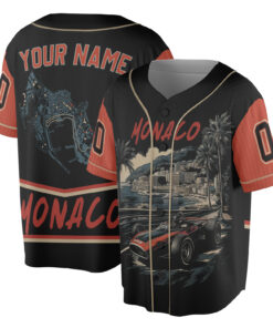 Alternative view of Monaco Racing Jersey, Formula Race Car Jersey, Vintage Monte Carlo Jersey