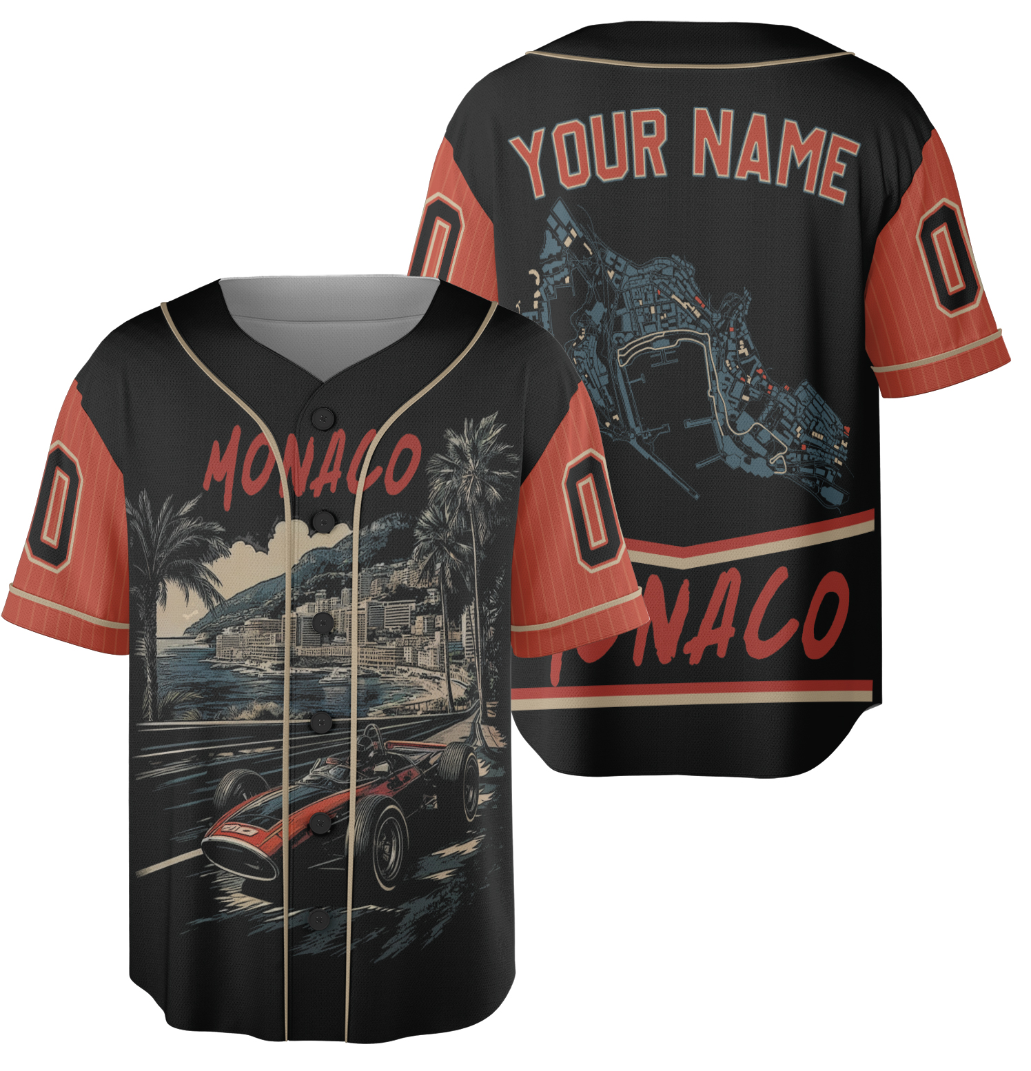 Monaco Racing Jersey, Formula Race Car Jersey, Vintage Monte Carlo Jersey - Image 3