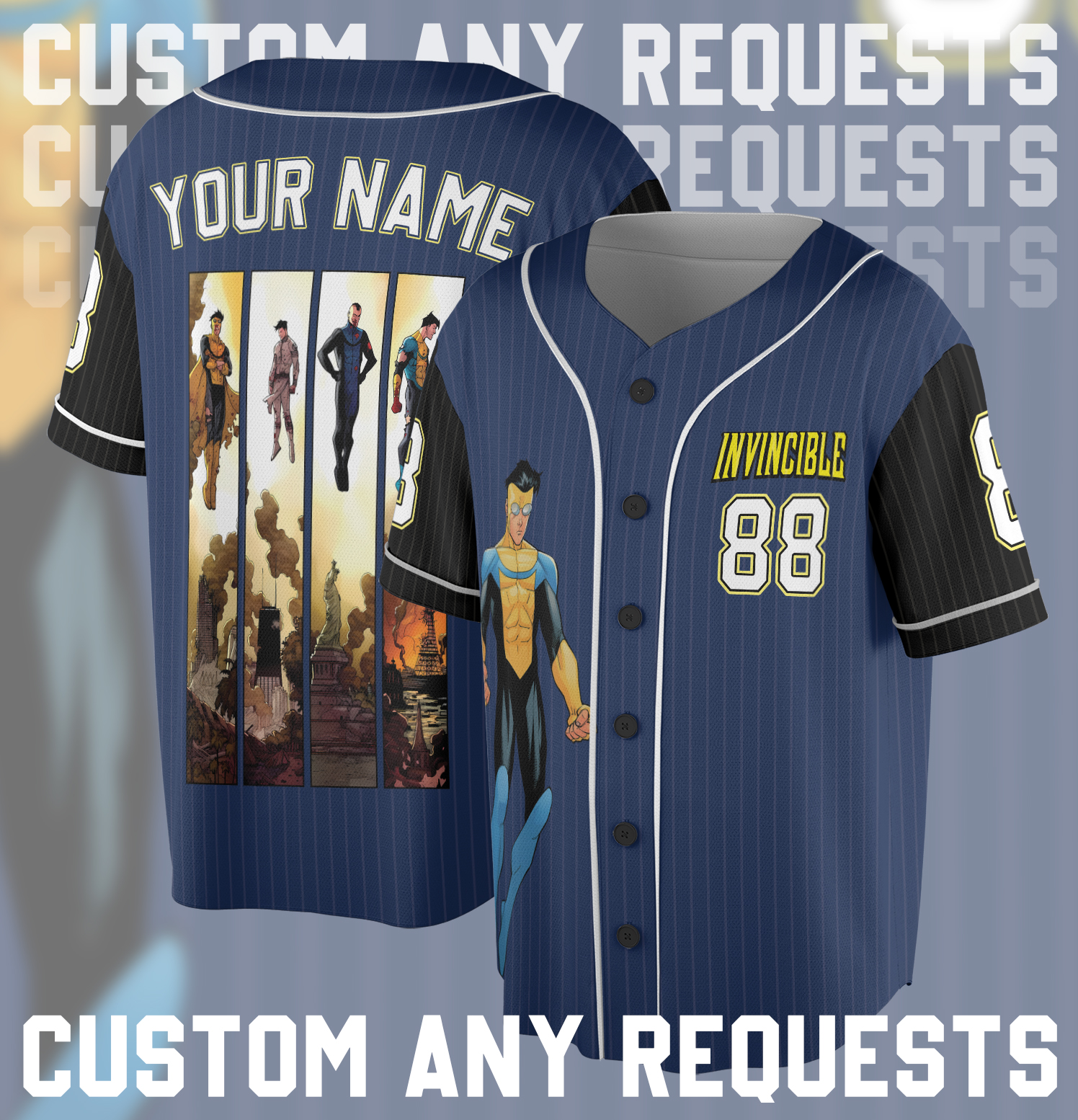 Invincible Mark Superhero Jersey, Funny TV Show Invincible Jersey, Superhero movie Jersey
