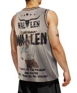 Alternative view of Morgan Wallen I’m The Problem Tour 2025 Basketball Jersey