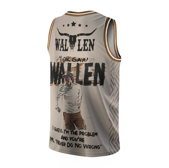 Morgan Wallen I’m The Problem Tour 2025 Basketball Jersey - Image 3