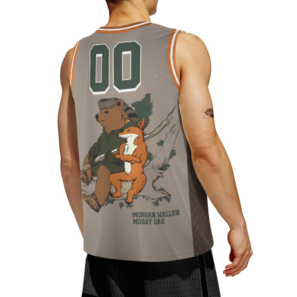 Morgan Wallen Camo Mossy Oak Knoxville 3D Basketball Jersey - Image 4