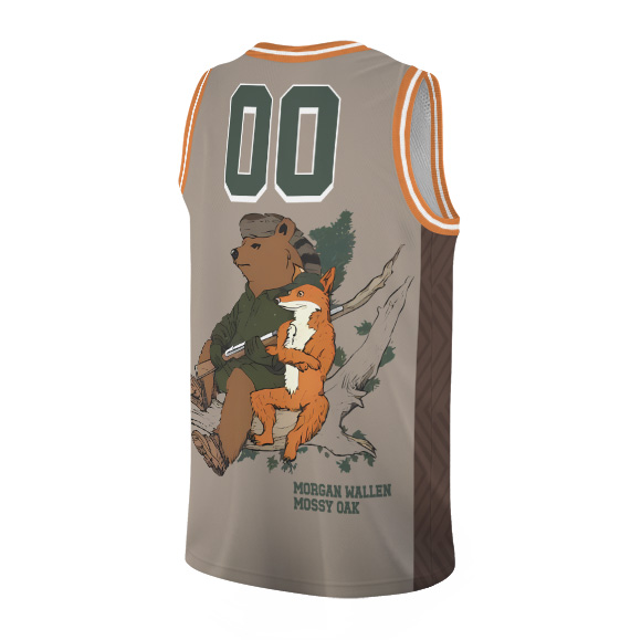 Morgan Wallen Camo Mossy Oak Knoxville 3D Basketball Jersey - Image 5