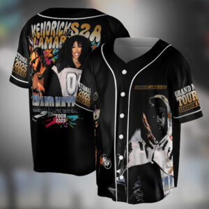 Kendrick Lamar And SZA Music Tour Baseball Jersey