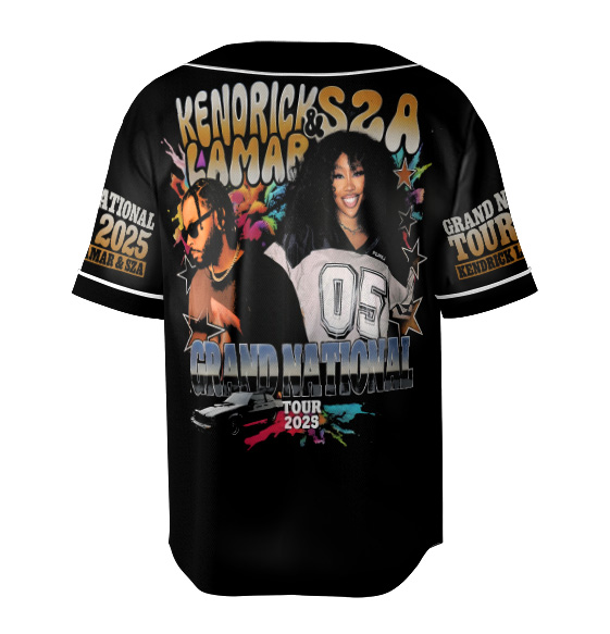Kendrick Lamar And SZA Music Tour Baseball Jersey - Image 3