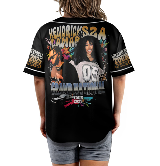 Kendrick Lamar And SZA Music Tour Baseball Jersey - Image 6