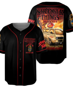 Alternative view of Stranger Things Season 4 Movie Baseball Jersey