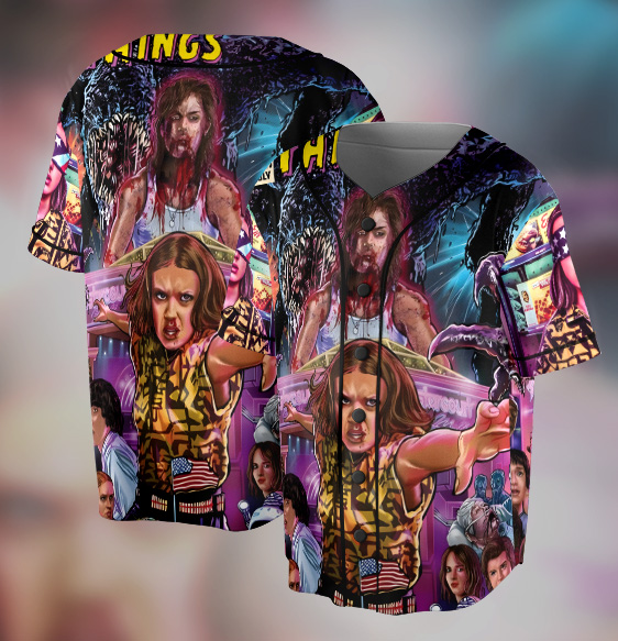 Stranger Things TV Series Jersey, Hawkins Character Baseball Jersey