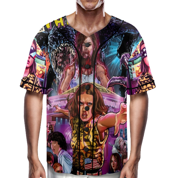 Stranger Things TV Series Jersey, Hawkins Character Baseball Jersey - Image 5