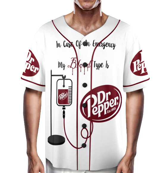 Dr Pepper Est 1885 Baseball Jersey, Gift for Dr Pepper Soda Lover, Dr Pepper Logo Jersey - Image 4
