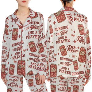 Dr. Pepper Inside Out Anxiety Christmas Pajamas Set, Drink Long Sleeve Pajamas, Soda Lovers Shirt